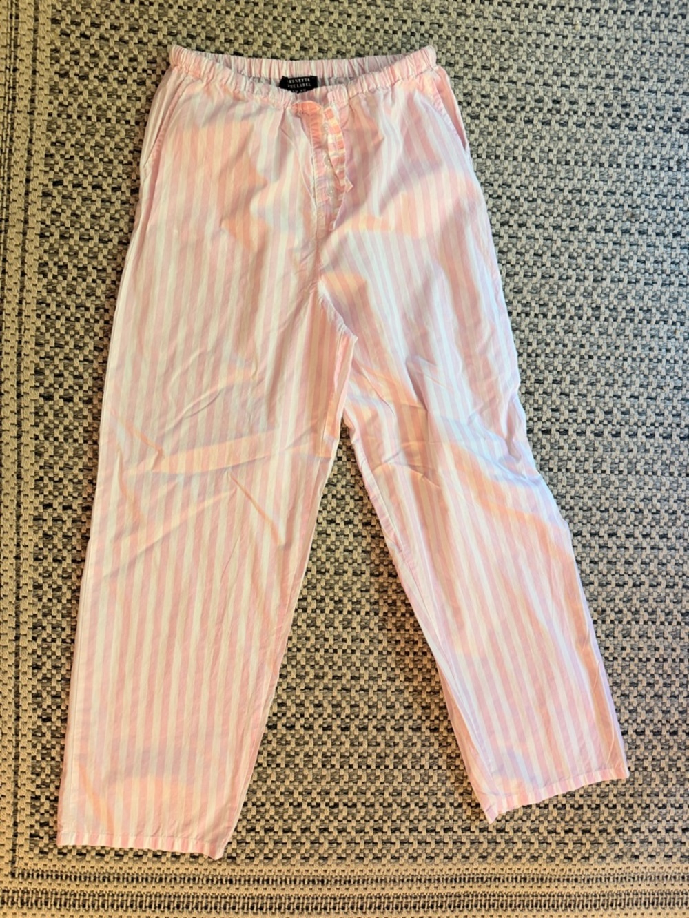 Brunette The Label Pink Stripe Poplin Drawstring Pants - Picture 4 of 6